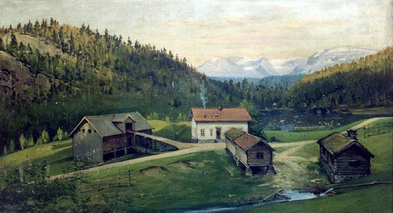 1 Sindre 1900a.jpg - Sindre ca. 1900 - Maleri/Painting -  Eilert  Mehl
